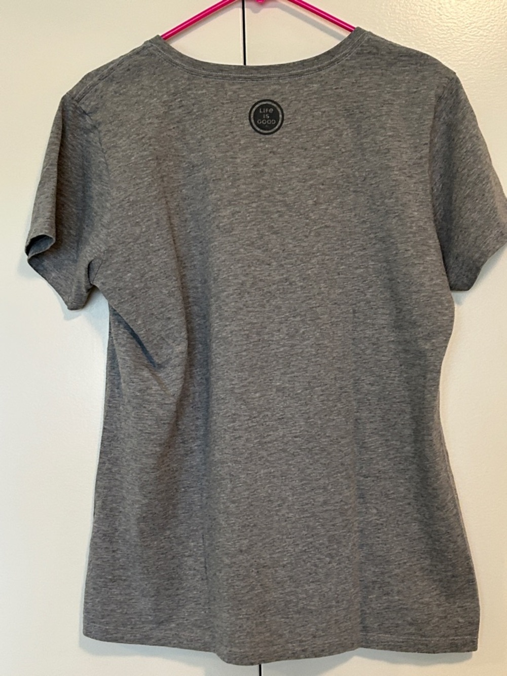 Life Is Good Gray Cat Lover Graphic V-Neck Tee - Picture 5 of 8